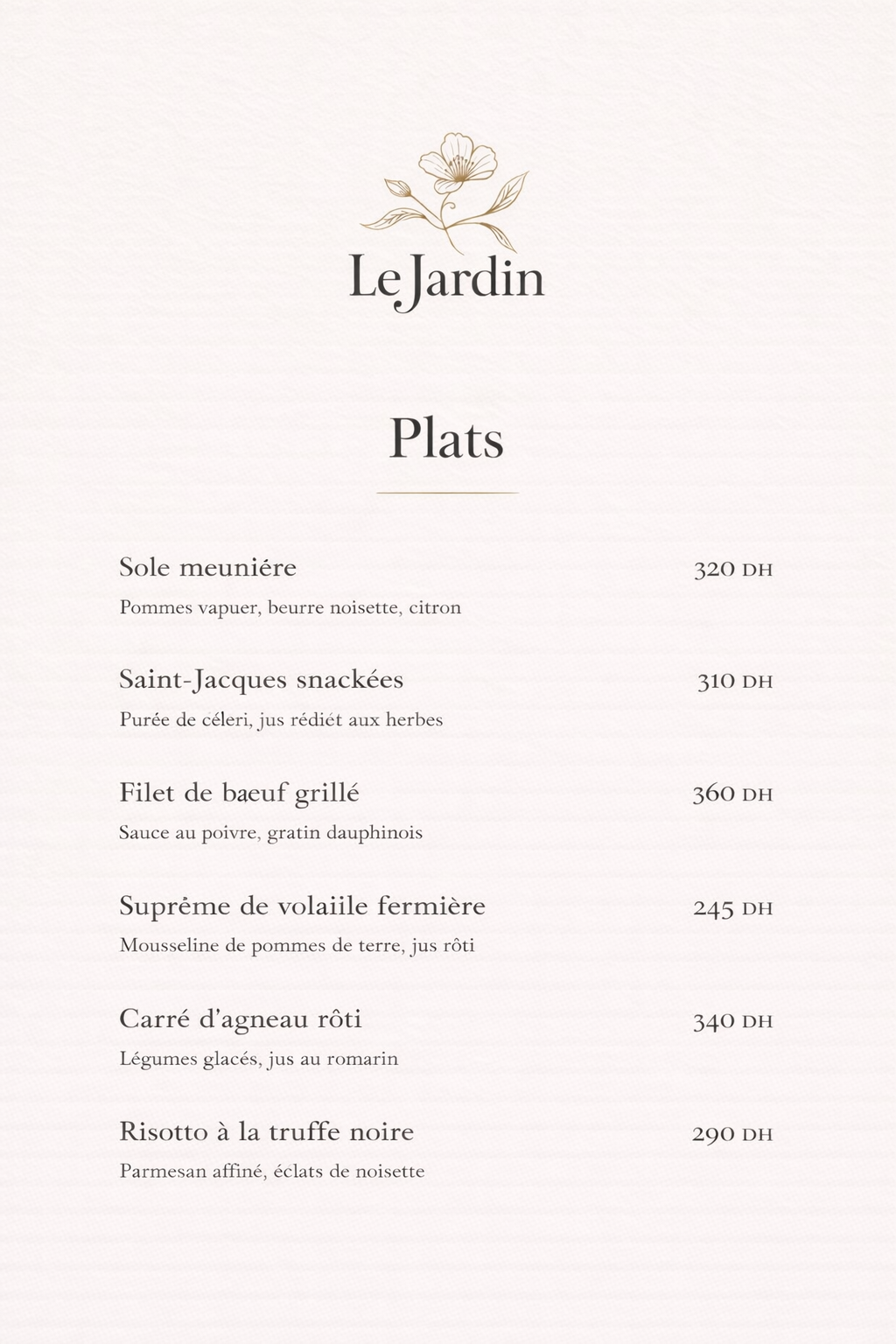 Menu page 3