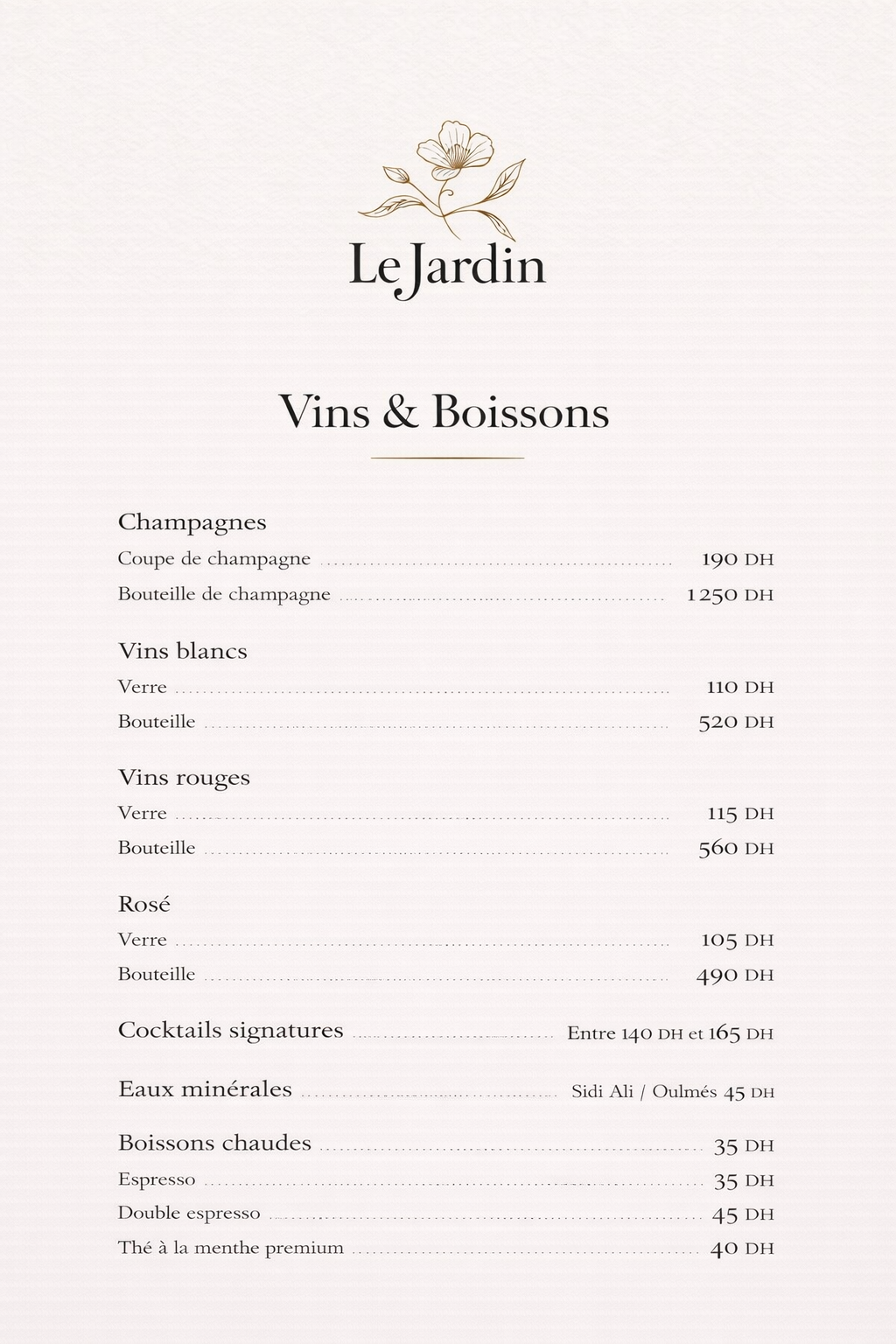 Menu page 5